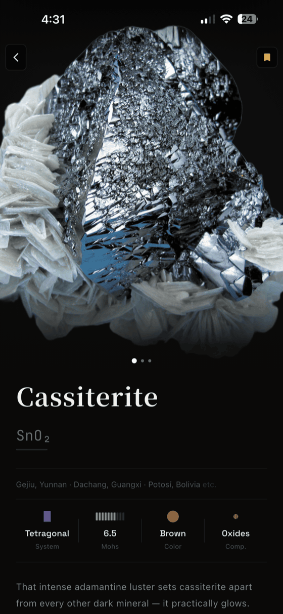MineralWild Mineral Detail — Scientific data